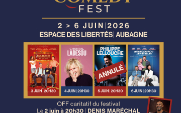 COMEDY FEST #4 : Information importante – Modification de programmation